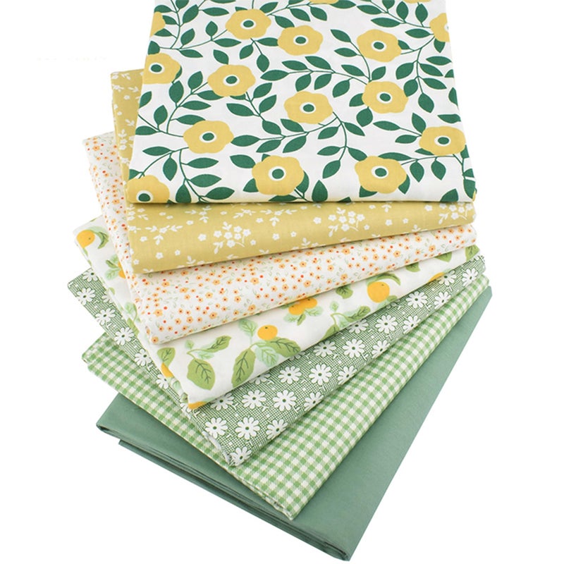 Hanjunzhao Fat Quarters Fabric Bundles,Print Floral Plaid Solid Quilting Fabric for Sewing Crafting,18 x 22 inches - Image 1
